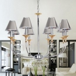 8 lys moderne moderne lysekrone i krom
