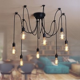 8 lys Lysekrone Pendel Light Traditionel Klassisk Retro Metal