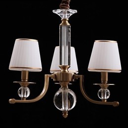 Moderne moderne krystal bronze metal lysekrone