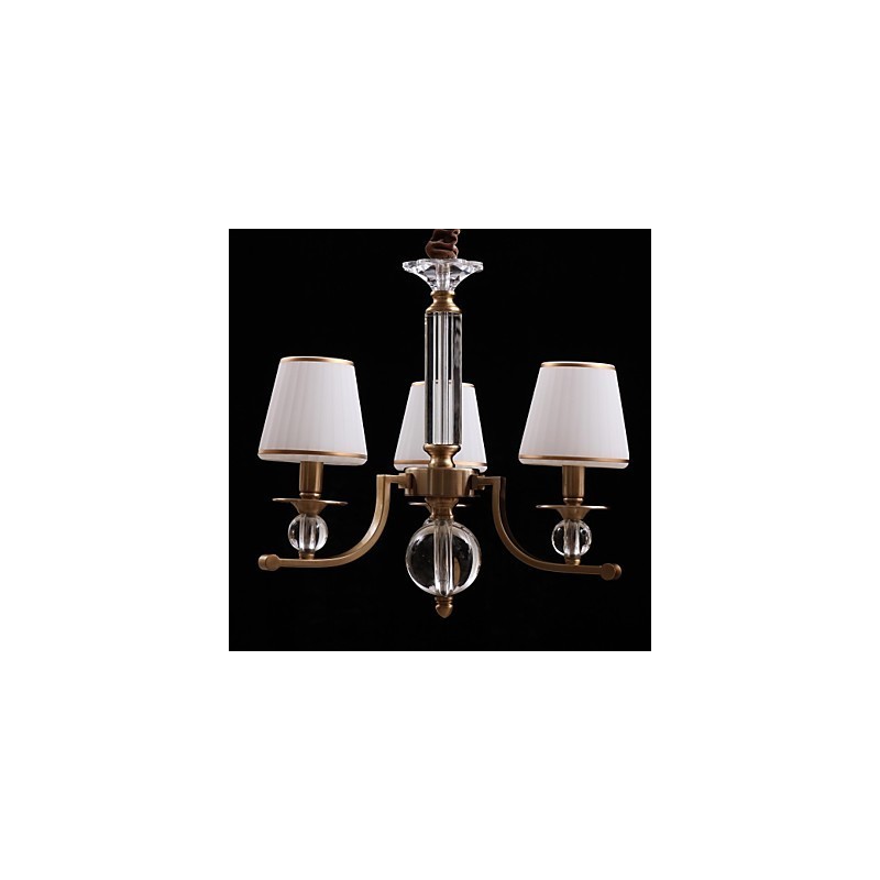 Moderne moderne krystal bronze metal lysekrone