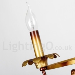 12 Light Retro Candle Style lysekrone