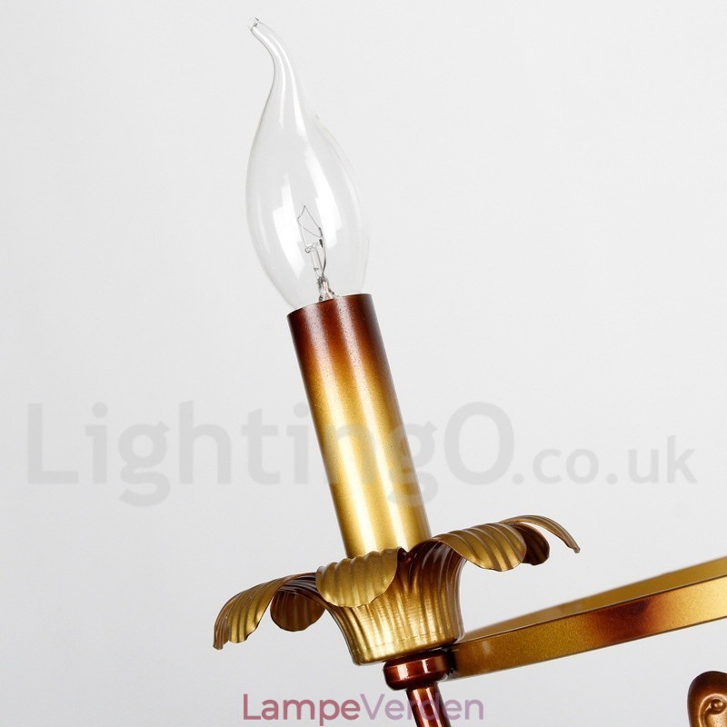 12 Light Retro Candle Style lysekrone