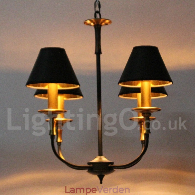 4 lys retro moderne lysekrone