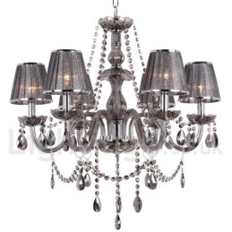 6 lys K9 Crystal Candle Style lysekrone