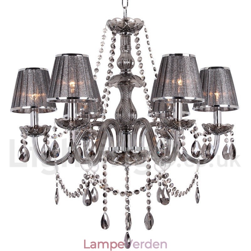 6 lys K9 Crystal Candle Style lysekrone