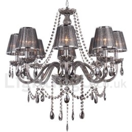 8 lys K9 Crystal Candle Style lysekrone