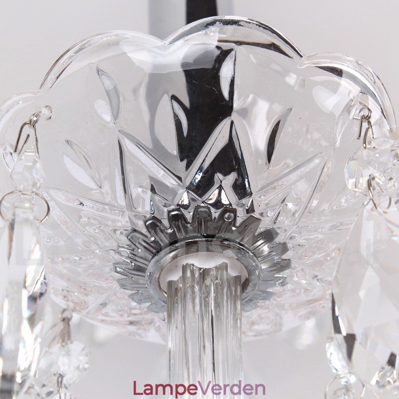 6 lys moderne K9 Crystal Candle Style lysekrone