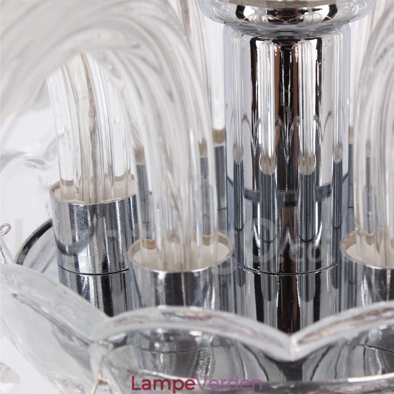 6 lys moderne K9 Crystal Candle Style lysekrone