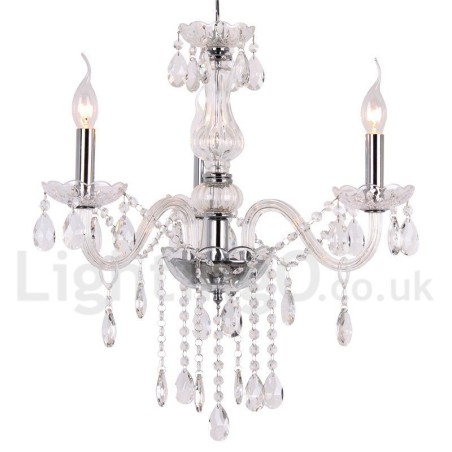 3 lys moderne K9 Crystal Candle Style lysekrone 3 lys moderne K9 Crystal Candle Style lysekrone