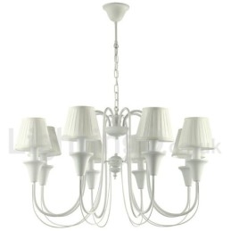 8 Lyse Hvid Retro Candle Style Lysekrone