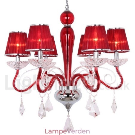 6 Lyserød Moderne K9 Crystal Candle Style lysekrone 6 Lyserød Moderne K9 Crystal Candle Style lysekrone
