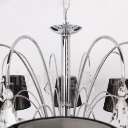 5 lys moderne K9 Crystal Candle Style lysekrone