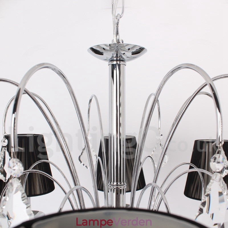 5 lys moderne K9 Crystal Candle Style lysekrone