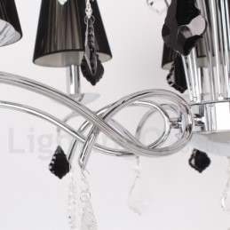 5 lys moderne K9 Crystal Candle Style lysekrone