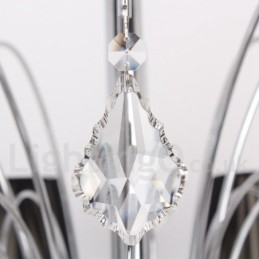 5 lys moderne K9 Crystal Candle Style lysekrone