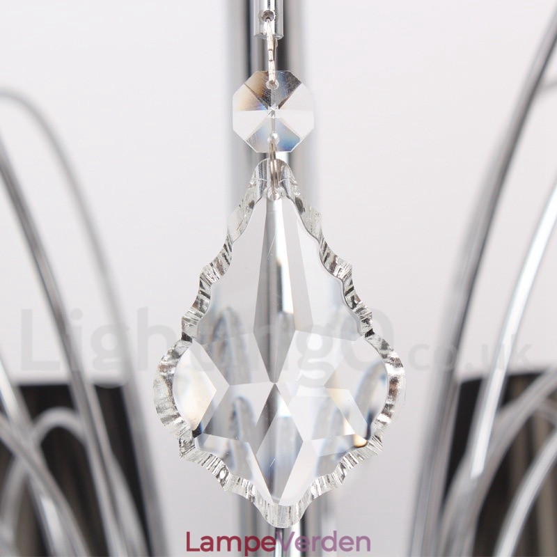 5 lys moderne K9 Crystal Candle Style lysekrone