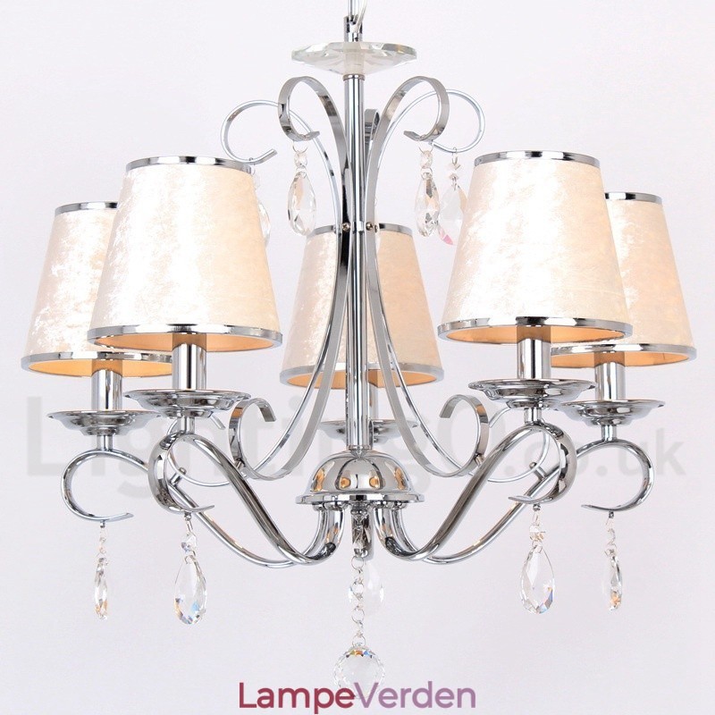 5 lys moderne K9 Crystal Candle Style lysekrone