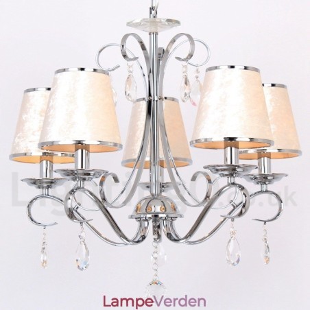 5 lys moderne K9 Crystal Candle Style lysekrone