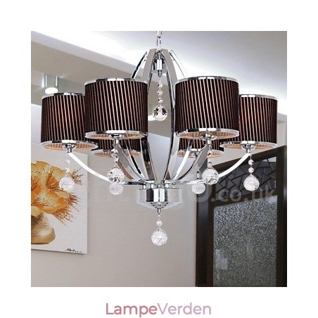 6 lys moderne K9-krystal lysekrone 6 lys moderne K9-krystal lysekrone