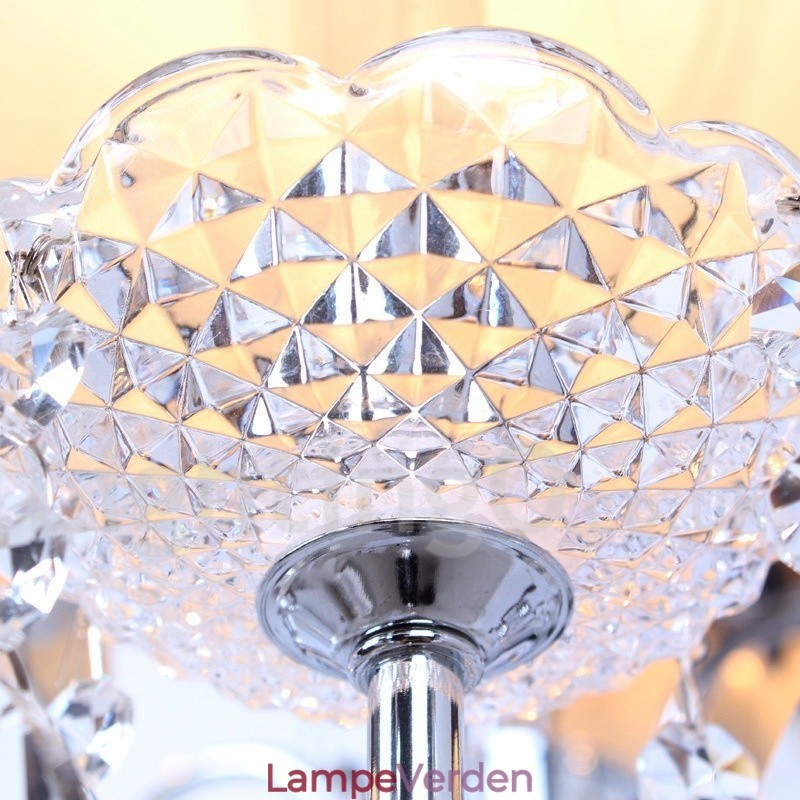 6 lys moderne K9 Crystal Candle Style lysekrone