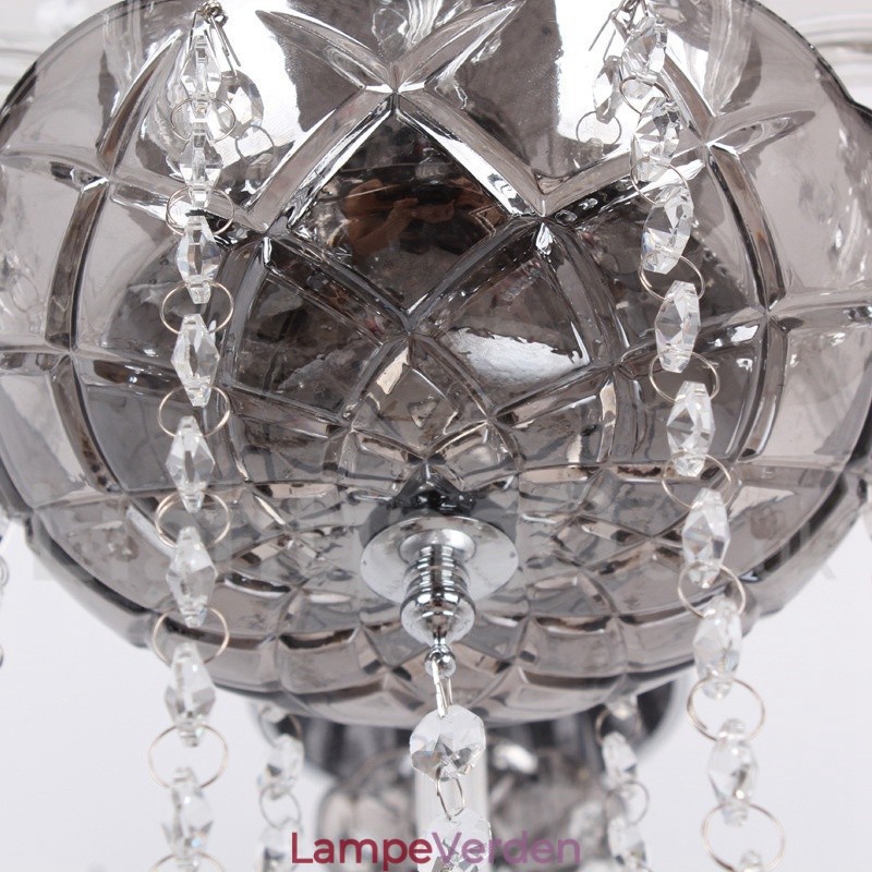 6 lys K9 Crystal Candle Style lysekrone