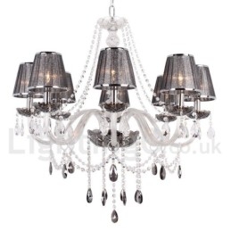 8 lys K9 Crystal Candle Style lysekrone