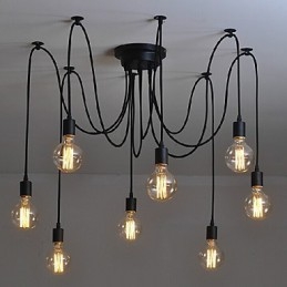 8 lys Lysekrone Pendel Light Traditionel Klassisk Retro Metal