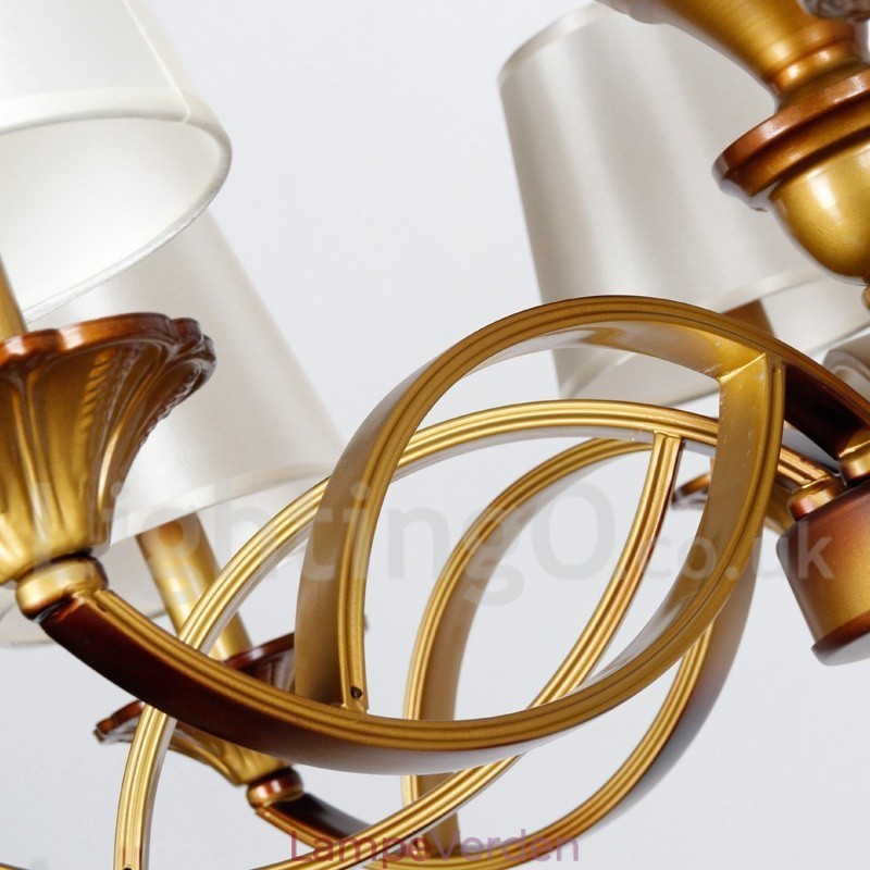 8 lys retro middelhavsstil rustik lysekrone