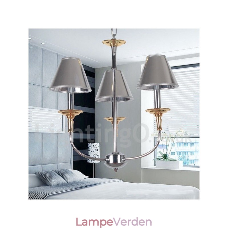 3 lys moderne moderne lysekrone i krom