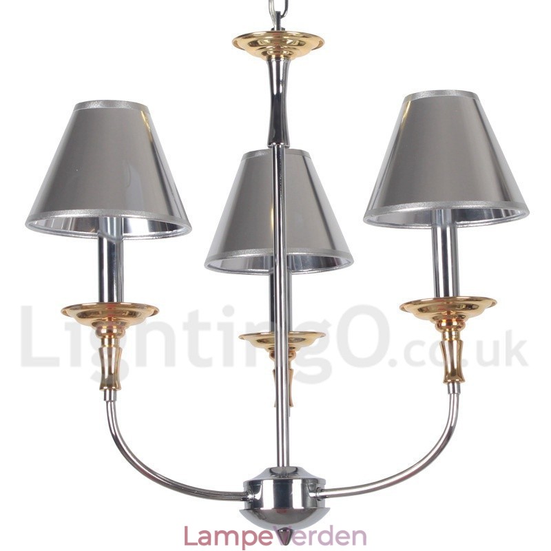 3 lys moderne moderne lysekrone i krom