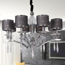 8 lyse moderne lysekrone i moderne stearinlys