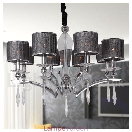 8 lyse moderne lysekrone i moderne stearinlys