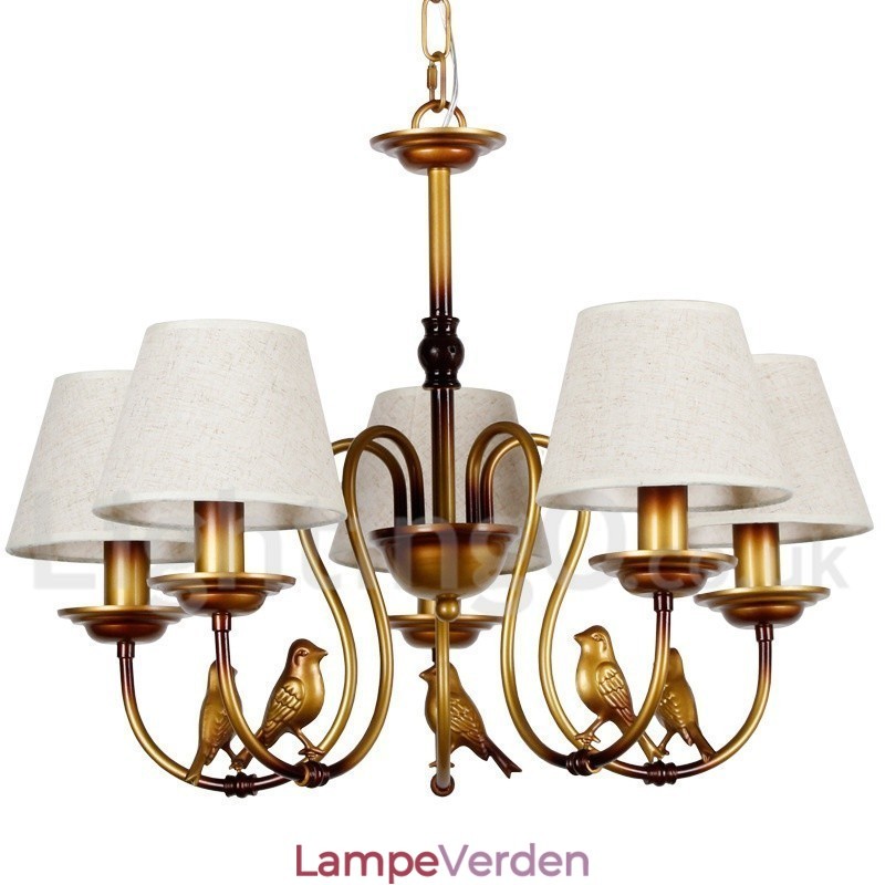 5 lys moderne moderne rustik lysekrone i retro stearinlys