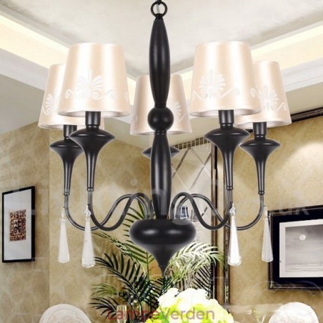 5 lys lysekrone i middelhavsstil