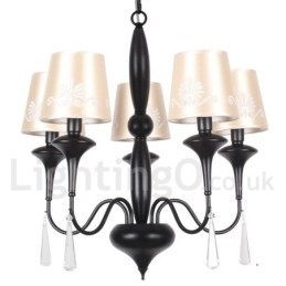 5 lys lysekrone i middelhavsstil