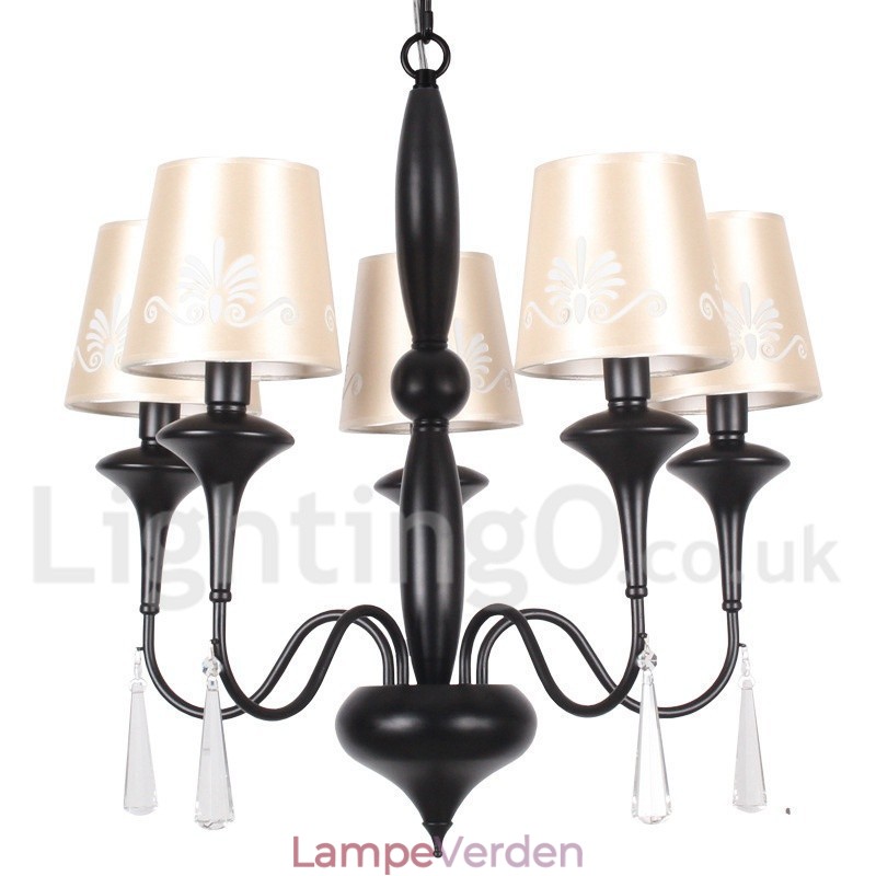 5 lys lysekrone i middelhavsstil