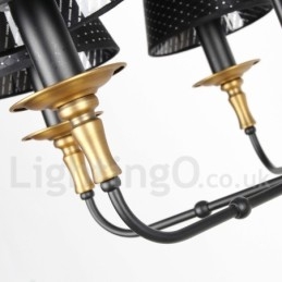 5 lys retro rustik lysekrone