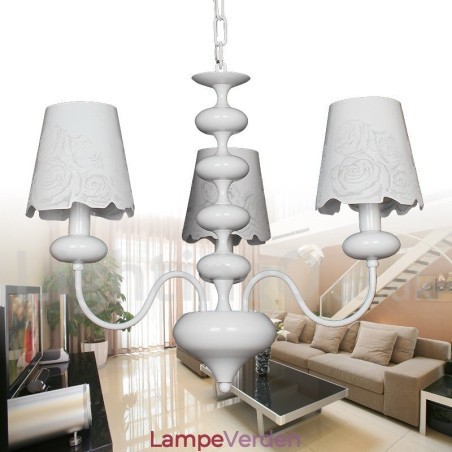 3 lys moderne moderne hul hvid stearinlys lysekrone