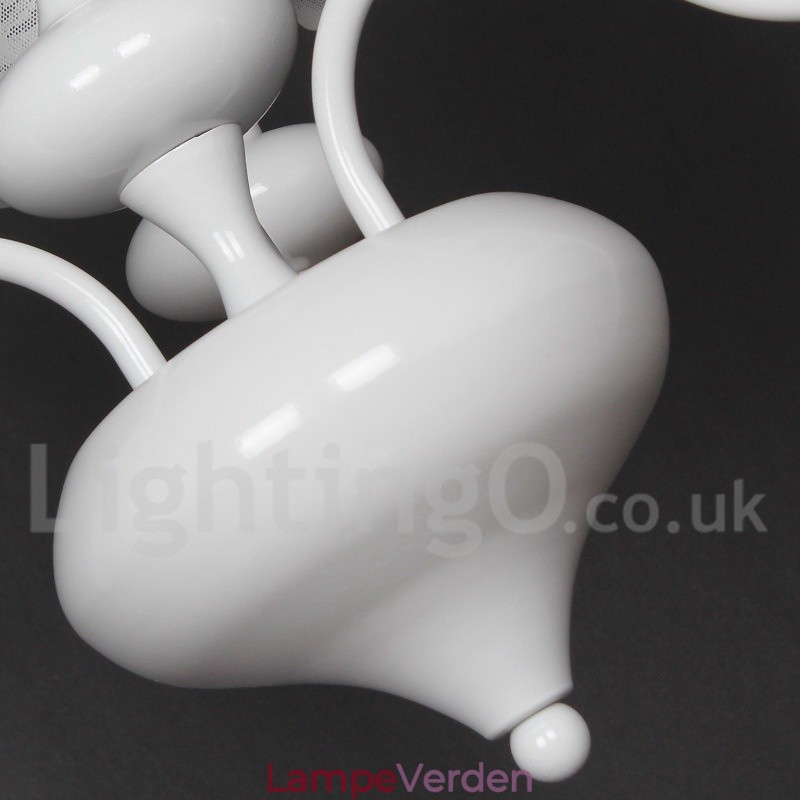 3 lys moderne moderne hul hvid stearinlys lysekrone