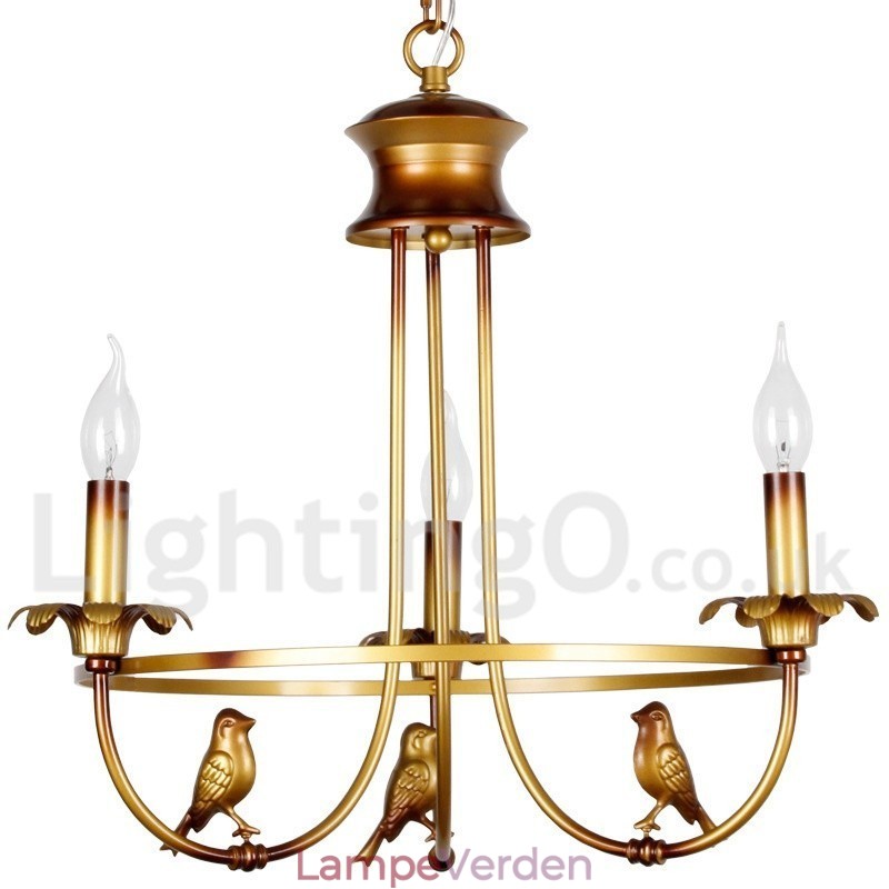 3 lys Retro Candle Style lysekrone