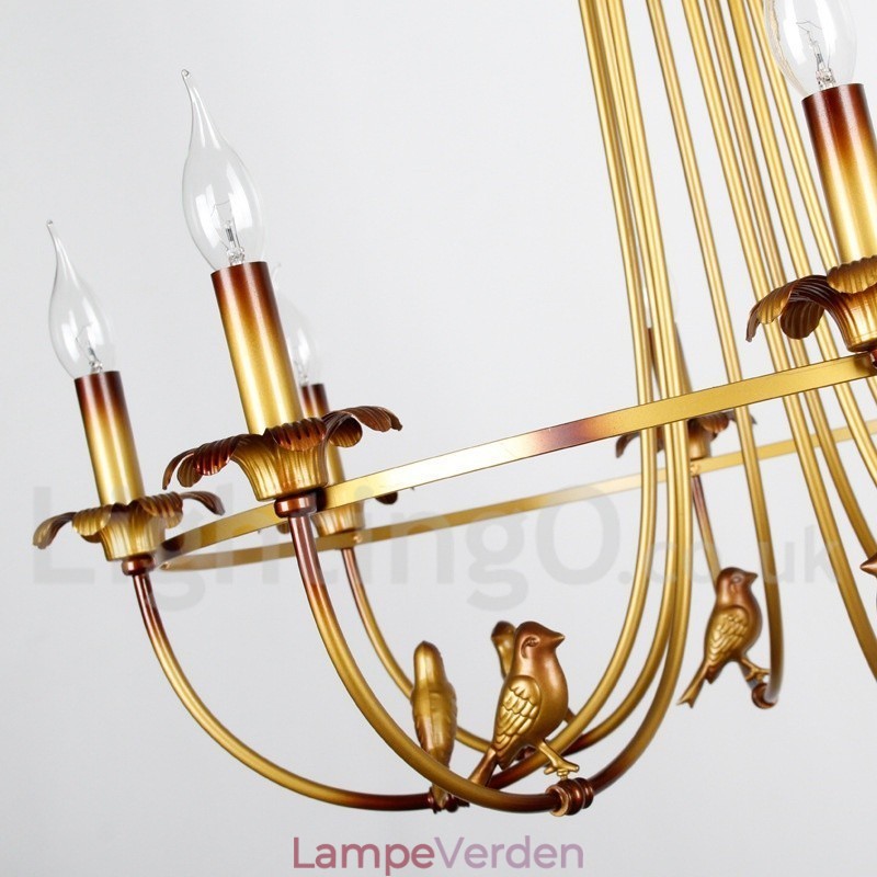 3 lys Retro Candle Style lysekrone