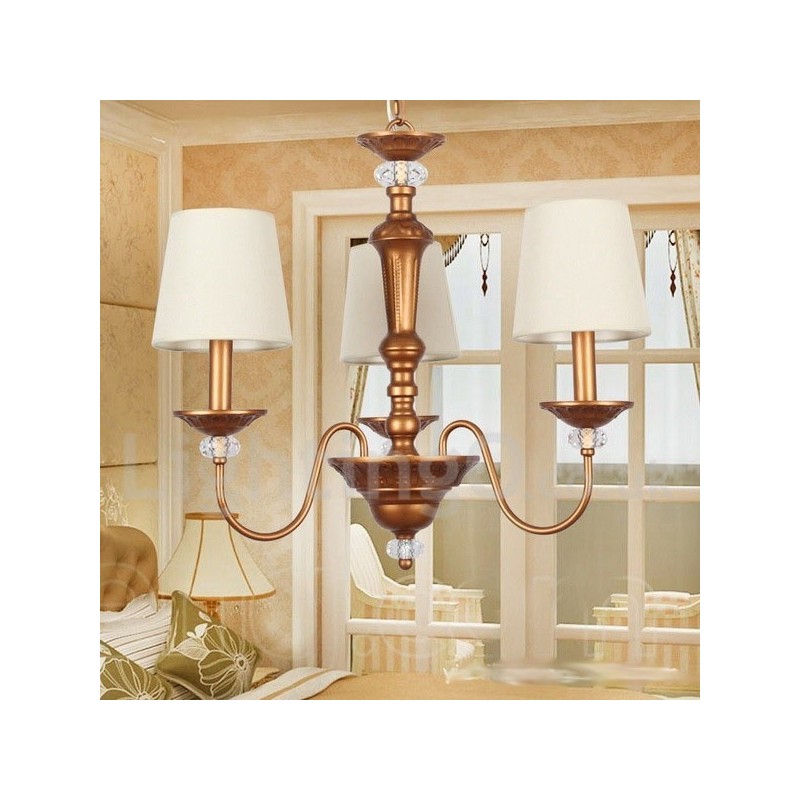 3 lys Retro Candle Style lysekrone