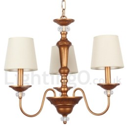 3 lys Retro Candle Style lysekrone