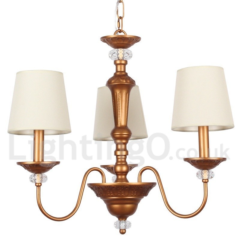 3 lys Retro Candle Style lysekrone