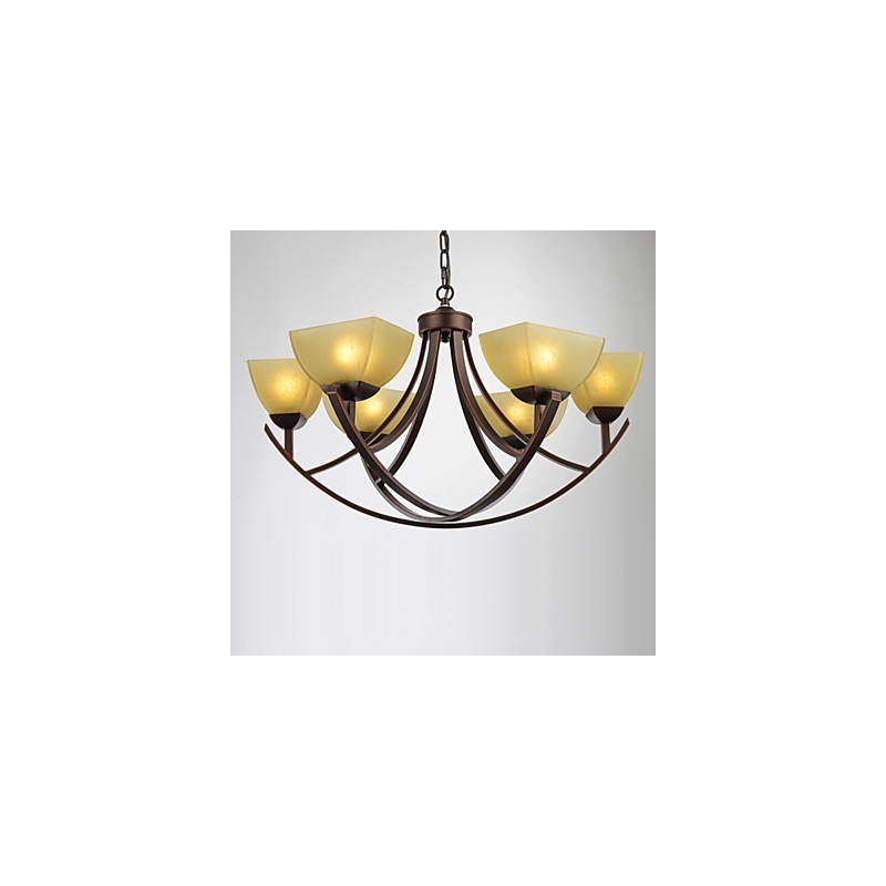 Lysekrone 6 lys Traditionel klassisk vintage metal