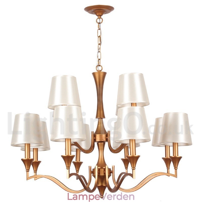 12 lys lysekrone i middelhavsstil