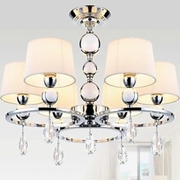 Moderne moderne krystal krom metal lysekrone