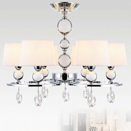 Moderne moderne krystal krom metal lysekrone