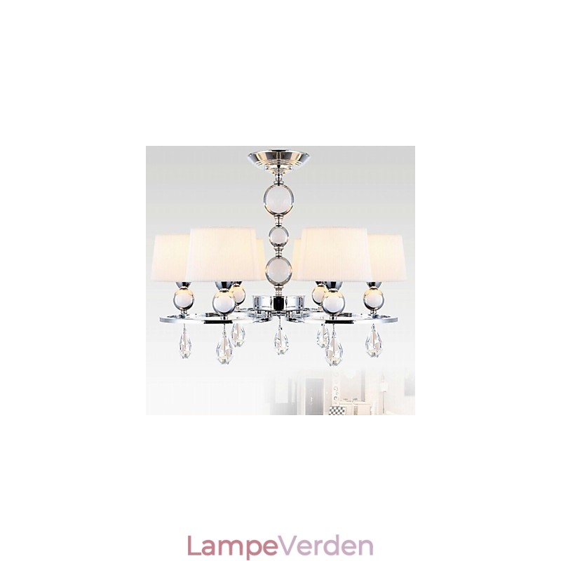 Moderne moderne krystal krom metal lysekrone