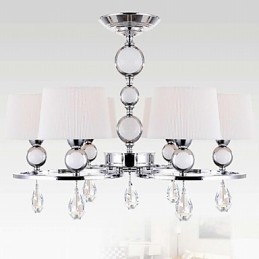 Moderne moderne krystal krom metal lysekrone